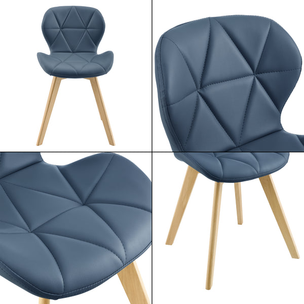 Silla de comedor Älmhult juego de 6 unidades 78x47x52 cm cuero sintético varios colores [en.casa]