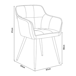 Silla de comedor Birmingham [en.casa]