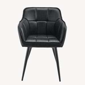 Silla de comedor Birmingham con reposabrazos 81x57x53 cm - [en.casa]