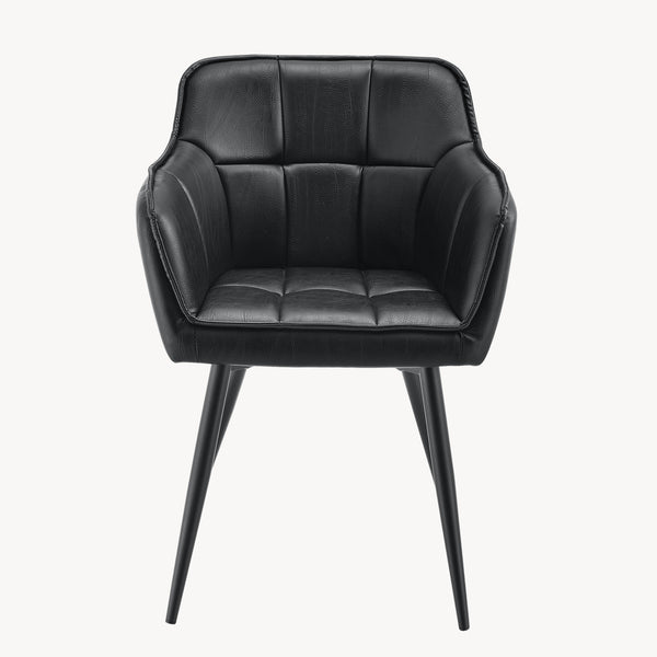 Silla de comedor Birmingham con reposabrazos 81x57x53 cm - [en.casa]