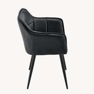 Silla de comedor Birmingham con reposabrazos 81x57x53 cm - [en.casa]