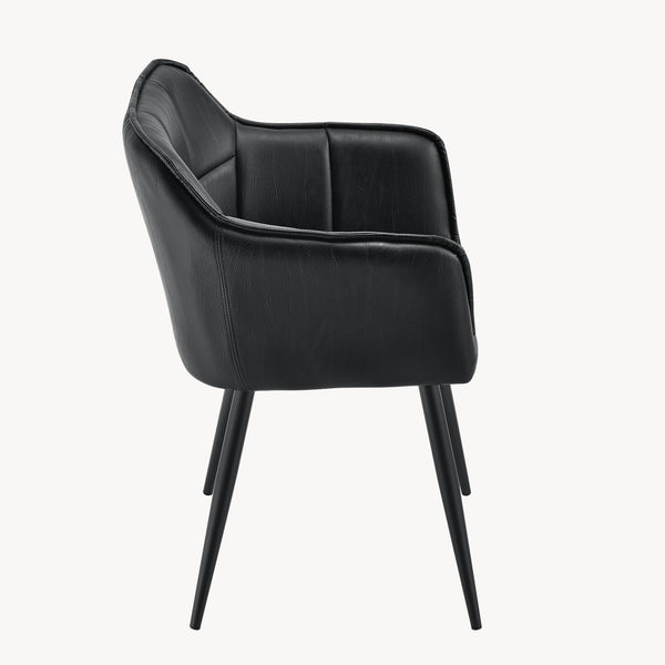Silla de comedor Birmingham con reposabrazos 81x57x53 cm - [en.casa]