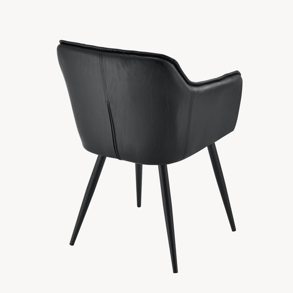 Silla de comedor Birmingham con reposabrazos 81x57x53 cm - [en.casa]