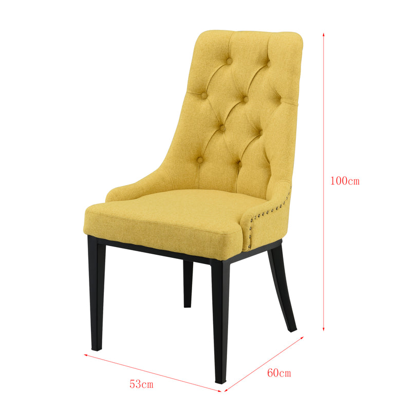 Esquema acotado Silla de comedor Chester 100x53x60 cm [en.casa]