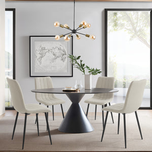 Silla de comedor Elsern juego de 4 [en.casa]