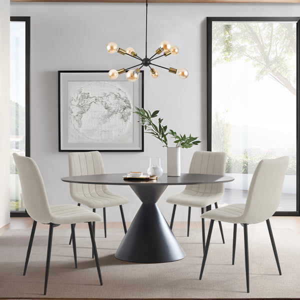 Silla de comedor Elsern juego de 4 [en.casa]