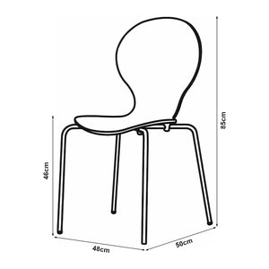 Silla de comedor Etne juego de 4 [en.casa]