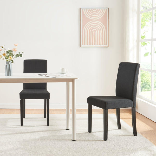 Conjunto de sillas de comedor Hamburgo textil [en.casa]