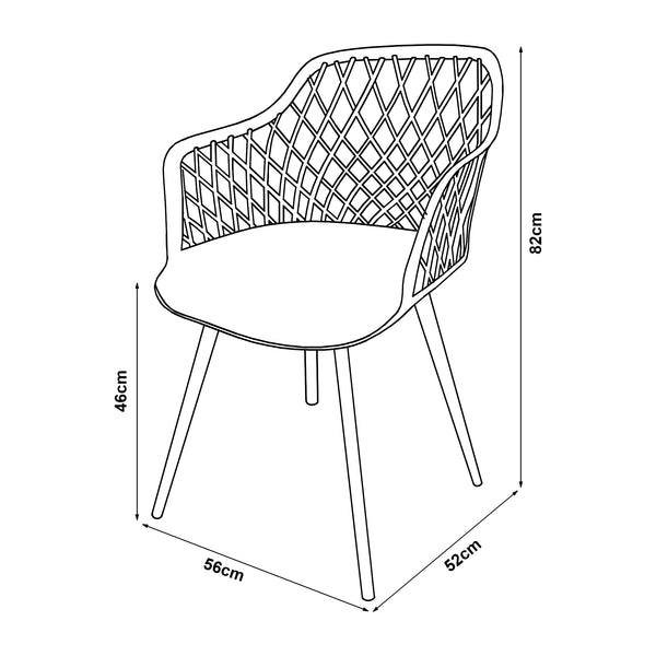 Silla de comedor Kangasniemi juego de 2 en varios colores [en.casa]