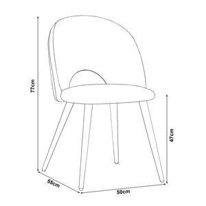 Juego de sillas de comedor Karijoki 77x50x55 cm [en.casa]