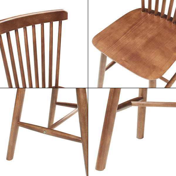 Silla de comedor Karmoy juego de 2 madera [en.casa]