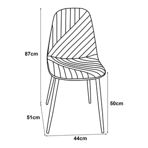 Silla de comedor Köfering en juego de 2 unidades en varios colores [en.casa]
