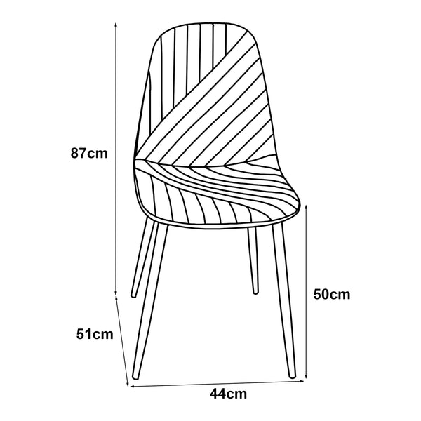 Silla de comedor Köfering en juego de 2 unidades en varios colores [en.casa]