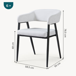 Silla de comedor Kohlmand Set [en.casa]