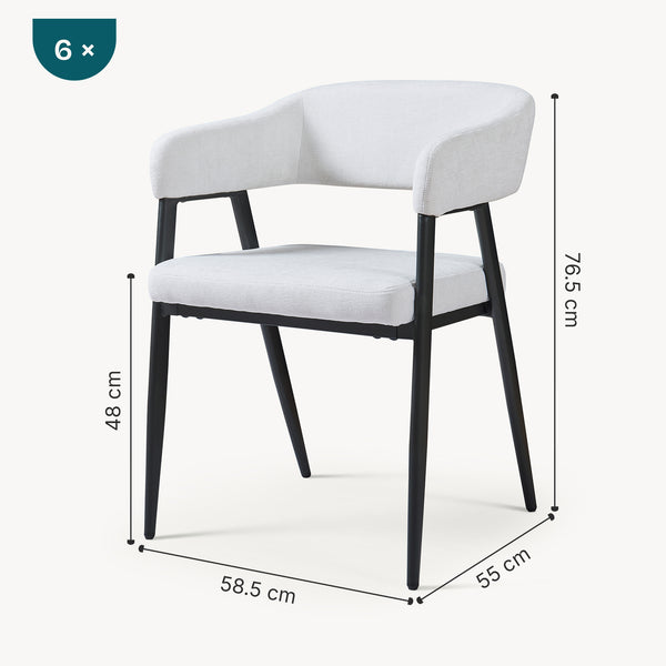 Silla de comedor Kohlmand Set [en.casa]