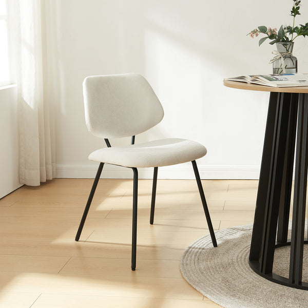 Juego de 2/4/6 sillas de comedor Köma tela acero 78x49x55cm [en.casa]