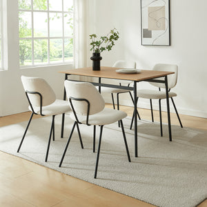 Juego de 2/4/6 sillas de comedor Köma tela acero 78x49x55cm [en.casa]