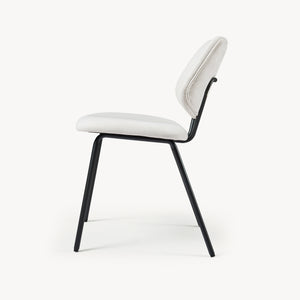 Juego de 2/4/6 sillas de comedor Köma tela acero 78x49x55cm [en.casa]
