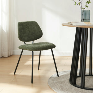Juego de 2/4/6 sillas de comedor Köma tela acero 78x49x55cm [en.casa]