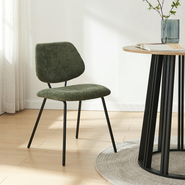 Juego de 2/4/6 sillas de comedor Köma tela acero 78x49x55cm [en.casa]
