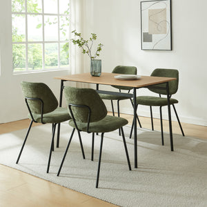 Juego de 2/4/6 sillas de comedor Köma tela acero 78x49x55cm [en.casa]