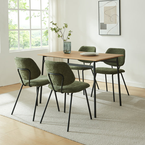 Juego de 2/4/6 sillas de comedor Köma tela acero 78x49x55cm [en.casa]