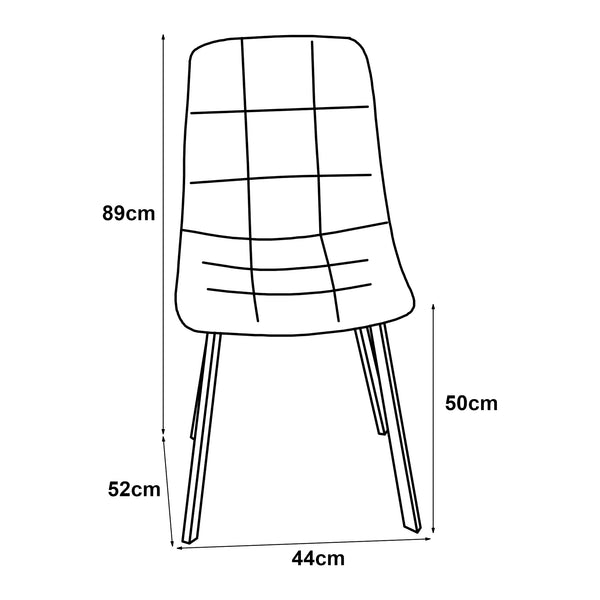 Silla de comedor Lexnitz juego de 2 en varios colores [en.casa]
