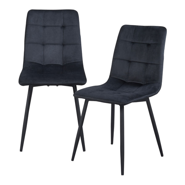 Juego de 2 sillas de comedor Lexnitz terciopelo y metal 89x44x45cm - En diferentes colores [en.casa]