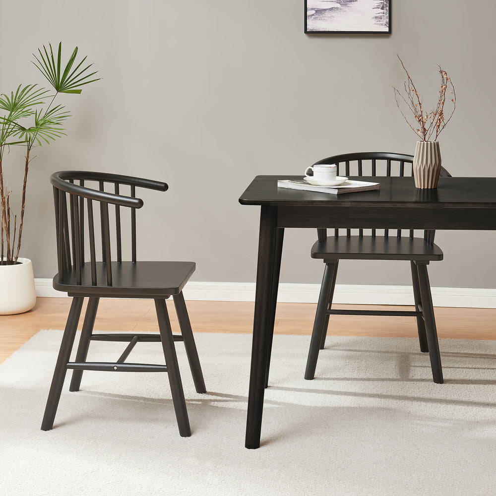 Silla de comedor Stami juego de 2 madera [en.casa]