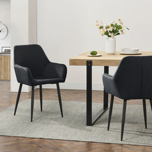 Conjunto de sillas de comedor Hollola [en.casa]