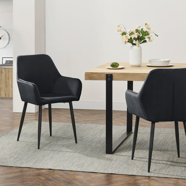 Conjunto de sillas de comedor Hollola [en.casa]