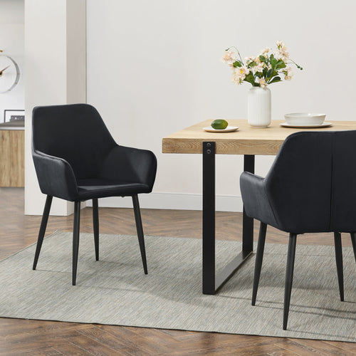 Conjunto de sillas de comedor Hollola [en.casa]