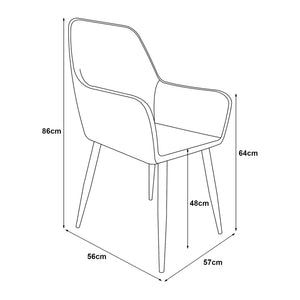 Conjunto de sillas de comedor Hollola [en.casa]