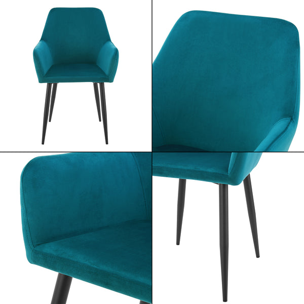 Conjunto de sillas de comedor Hollola [en.casa]