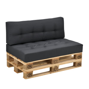 Cojín para respaldo Cojín de esquina Cojín para asiento para sofá de palets euro Cojines para palets Almohadilla para interior/exterior Almohadón Muebles + palet [en.casa]