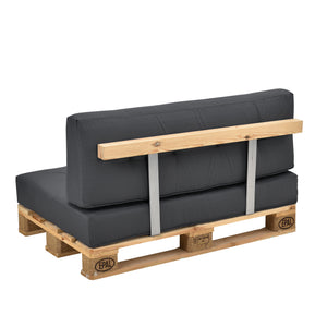 Cojín para respaldo Cojín de esquina Cojín para asiento para sofá de palets euro Cojines para palets Almohadilla para interior/exterior Almohadón Muebles + palet [en.casa]