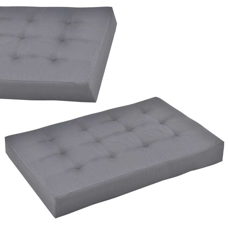 Esquema acotado Cojín para respaldo Cojín de esquina Cojín para asiento para sofá de palets euro Cojines para palets Almohadilla para interior/exterior Almohadón Muebles + palet [en.casa]