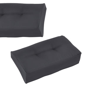 Cojín para respaldo Cojín de esquina Cojín para asiento para sofá de palets euro Cojines para palets Almohadilla para interior/exterior Almohadón Muebles + palet [en.casa]
