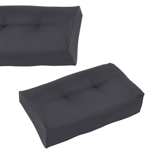 Cojín para respaldo Cojín de esquina Cojín para asiento para sofá de palets euro Cojines para palets Almohadilla para interior/exterior Almohadón Muebles + palet [en.casa]