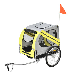 Remolque para bicicleta máx. 26 kg transporte de perros resistente a la intemperie amarillo/azul pro.tec - premiumXL