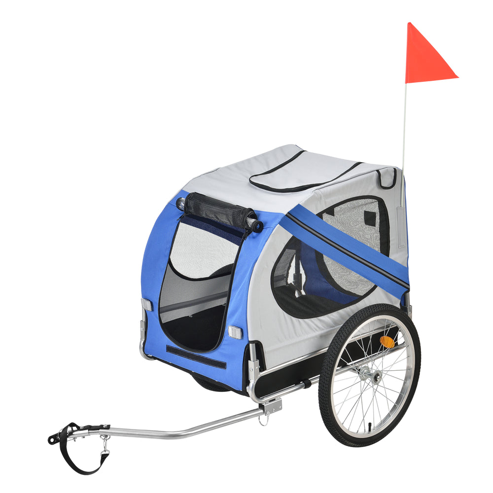 Remolque para bicicleta máx. 26 kg transporte de perros resistente a la intemperie amarillo/azul pro.tec - premiumXL