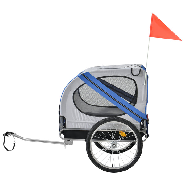 Remolque para bicicleta Máx. 26 kg Transporte de perros Resistente a la intemperie Amarillo/Azul pro.tec