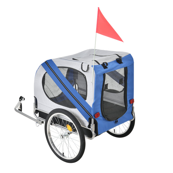 Remolque para bicicleta Máx. 26 kg Transporte de perros Resistente a la intemperie Amarillo/Azul pro.tec