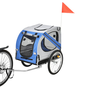 Remolque para bicicleta Máx. 26 kg Transporte de perros Resistente a la intemperie Amarillo/Azul pro.tec