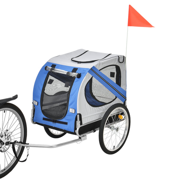 Remolque para bicicleta Máx. 26 kg Transporte de perros Resistente a la intemperie Amarillo/Azul pro.tec