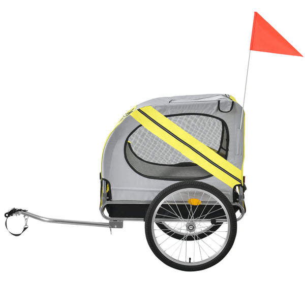 Remolque para bicicleta Máx. 26 kg Transporte de perros Resistente a la intemperie Amarillo/Azul pro.tec