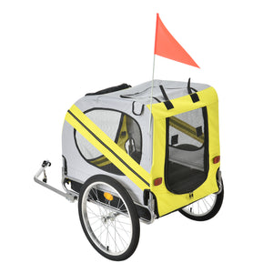 Remolque para bicicleta Máx. 26 kg Transporte de perros Resistente a la intemperie Amarillo/Azul pro.tec