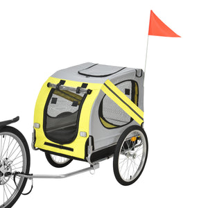 Remolque para bicicleta Máx. 26 kg Transporte de perros Resistente a la intemperie Amarillo/Azul pro.tec