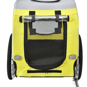 Remolque para bicicleta Máx. 26 kg Transporte de perros Resistente a la intemperie Amarillo/Azul pro.tec