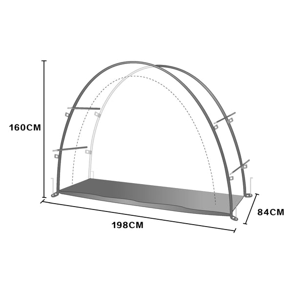 Tienda de campaña para bicicleta Bergendal 198x84x160 cm [pro.tec]